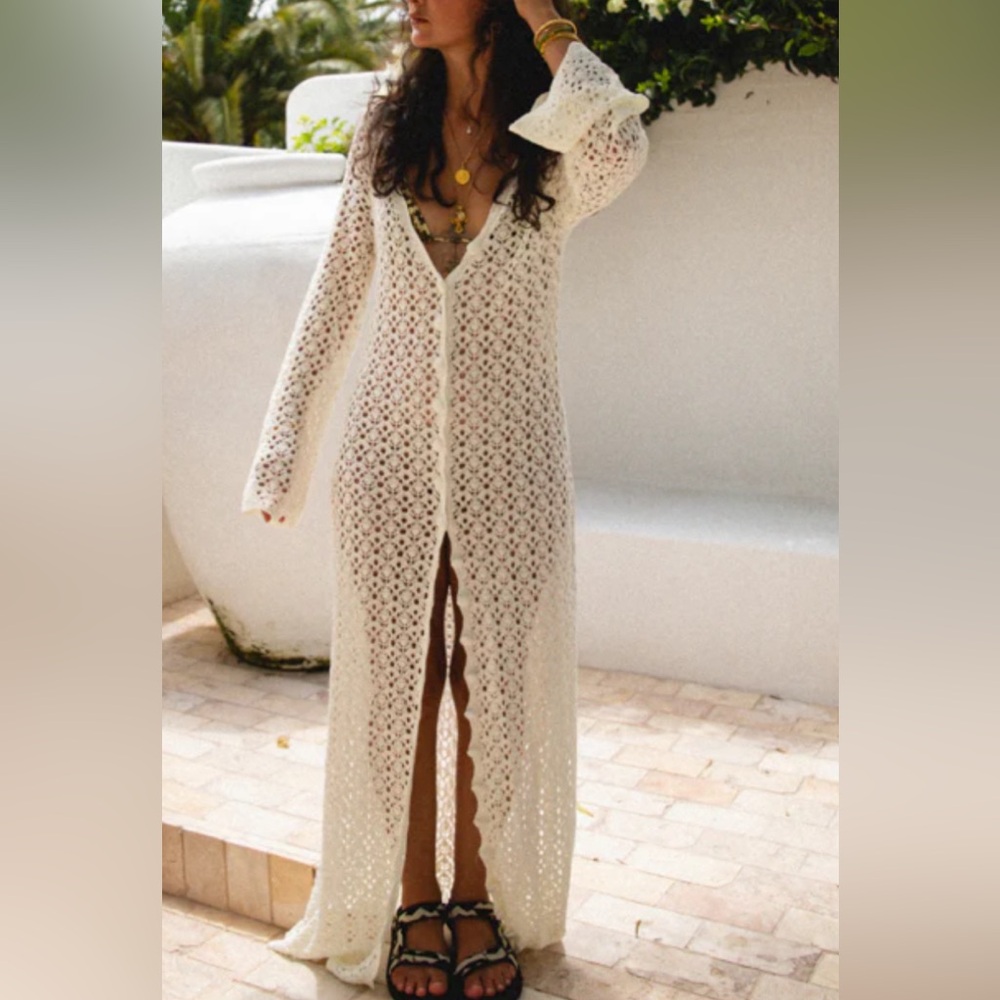 NWT VRG GRL Beach To Bar Knit Maxi Dress, XS/S